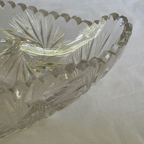 Planters used, antique, heavy crystal 36x21x10 cm