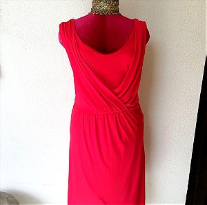 Κόκκινο φόρεμα μέχρι το γόνατο, μέγεθος 36 (Small)