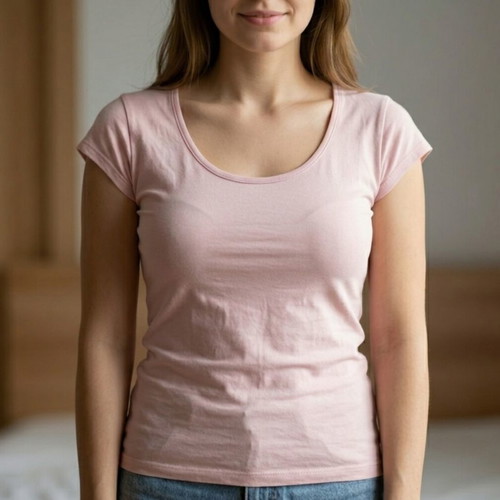 T-shirt pink scoop neck slim fit XS like new