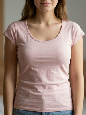 T-shirt pink scoop neck slim fit XS like new