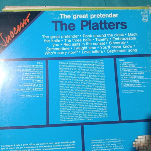 The Platters The Great Pretender vinyl record like new