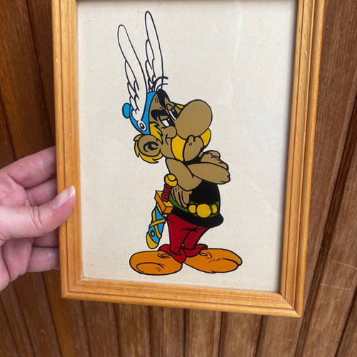 Set of 2 vintage Asterix and Obelix decorative frames used