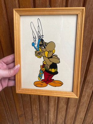 Set of 2 vintage Asterix and Obelix decorative frames used