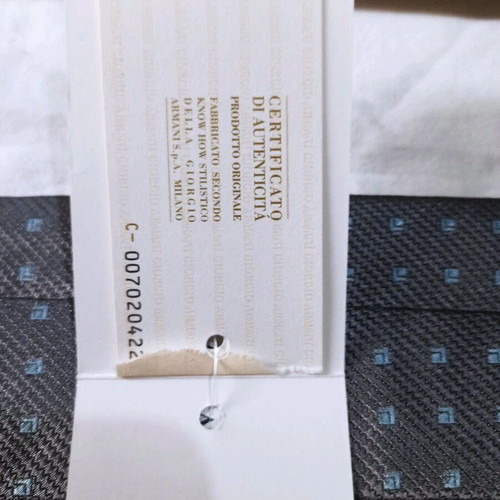Armani Collezioni silk tie, dark grey with geometric pattern