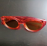 Polaroid PLD 6051/G/S sunglasses like new, transparent red with orange lens
