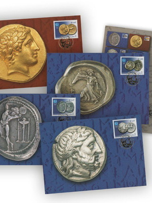Ελλάς 2004 σετ 4 καρτών Maximum Prepaid, Αρχαία Ολυμπιακά Νομίσματα
