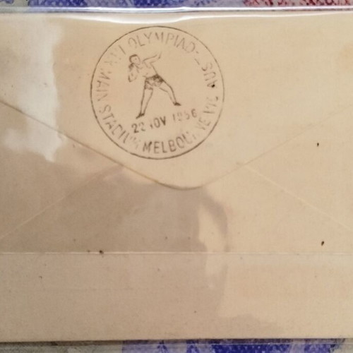 1956 Olympic Torch Flight Envelope like new, authentic