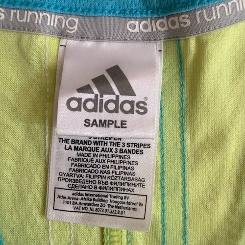 Adidas shirt like new, size S, yellow and turquoise