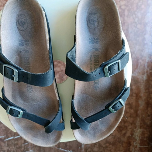 Birkenstock sandals used, size 39, black