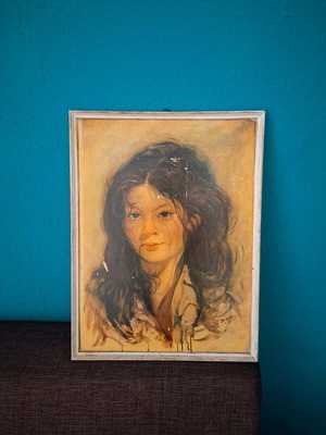 Classic vintage oil painting portrait