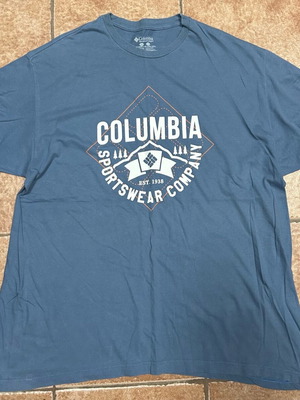 Columbia Ανδρικό T-shirt XXL μπλε σαν καινούργιο, 100% βαμβάκι