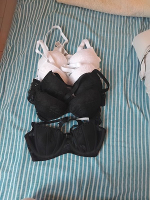 Push Up Bras Set new, sizes XS and 70A, Shein, black and white