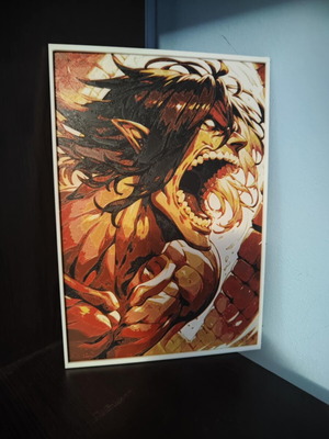 2D Poster Attack on Titan Eren Yeager like new