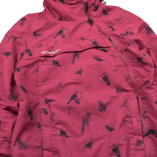 Emerson Hooded Jacket pink fleece lined used, size Large