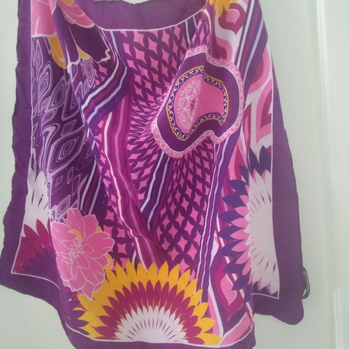Michalis 100% Silk Scarf like new, multicolor