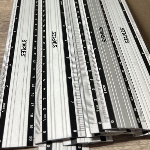 Aluminum rulers new import from Germany, box of 10