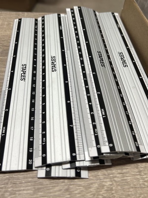 Aluminum rulers new import from Germany, box of 10