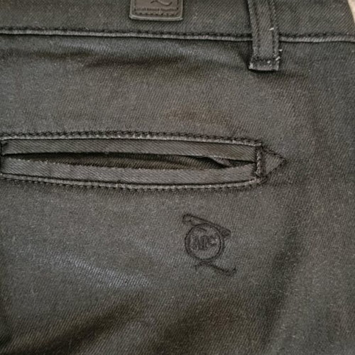 Alexander McQueen biker's jeans like new, waxed black