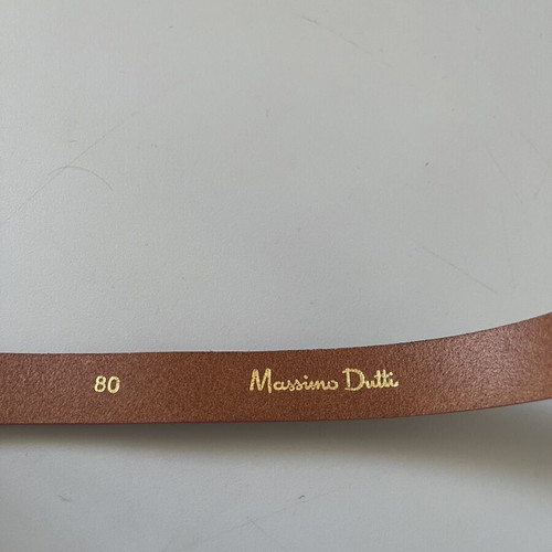 Massimo Dutti Y2K leather belt with fuchsia rope size 80 like new