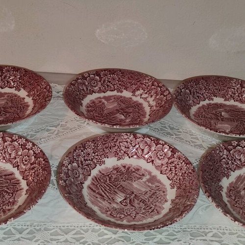 British Anchor Ironstone Memory Line plates like new, set of 6