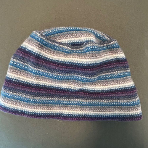 Unisex hipster knitted wool beanie new, multicolor blue