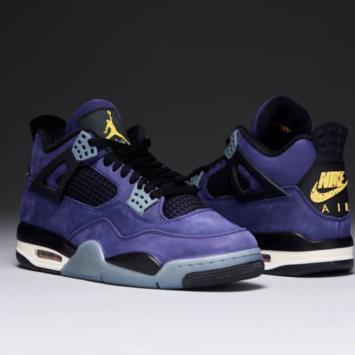 Nike Air Jordan 4 Lakers new purple athletic shoes size 44