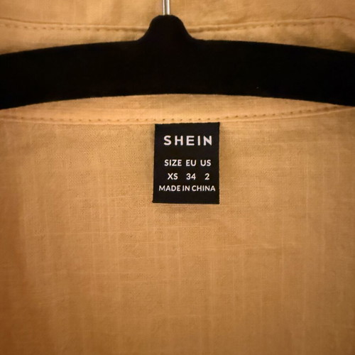 Shein short-sleeve shirt like new, yellow, XS