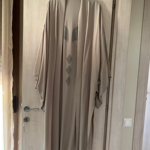 Κιμονό OS καινούργιο, one size, μαύρο και μπεζ, ποιοτικό ύφασμα με φουντάκια