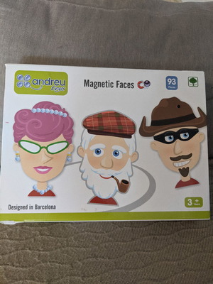 Magnetic Faces παιχνίδι μεταχειρισμένο με μαγνητικό πίνακα και 80 κομμάτια