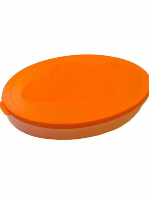 Collapsible oval travel bowl 19cm orange new