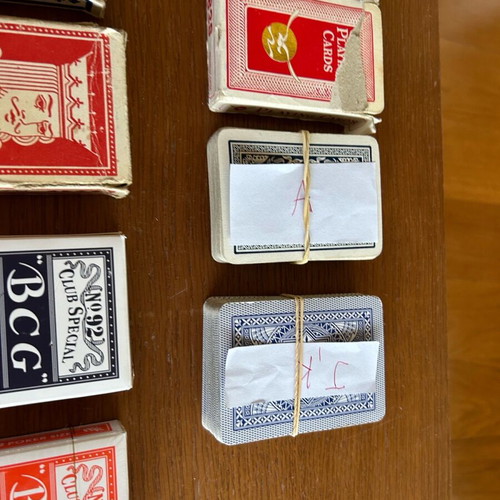 Playing cards 9 packs used with missing cards