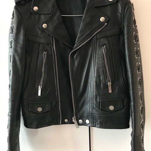 The Kooples leather jacket like new, size XXS, black