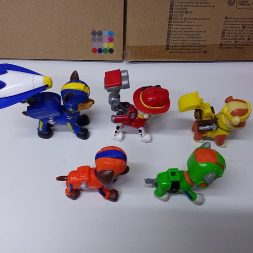 Paw Patrol Action Pack Pups set of 5 figures used