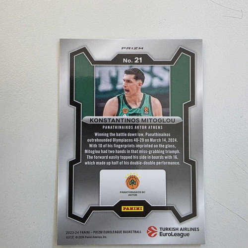 Konstantinos Mitoglou Euroleague Prizm cracked ice card like new