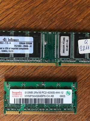 2 μνήμες RAM (laptop & desktop) - 512MB - 256MB, σταθερός υπολογιστής, φορητός, αξεσουάρ, tower