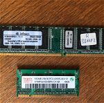 2 μνήμες RAM (laptop & desktop) - 512MB - 256MB