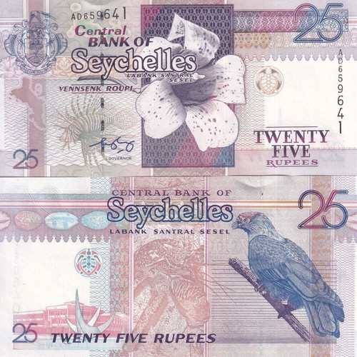 Seychelles 25 Rupees 1998 new