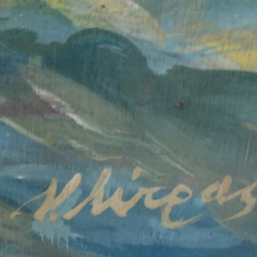 N.Lytras oil painting used 60x40 cm without frame