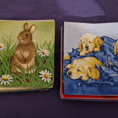 Napkin collection like new, about 60 pieces