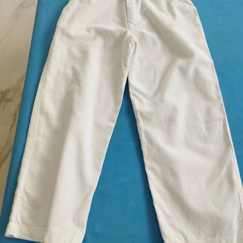 Mandarino White Children's Pants Size 6 Like New Linen Cotton