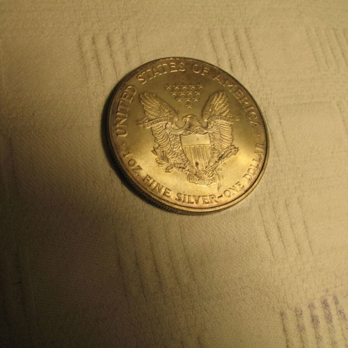 Silver Eagle Dollar 1998 new, 1 oz 0.999 silver