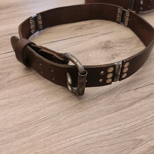 Leather belts new, pack of 3, brown, size 85
