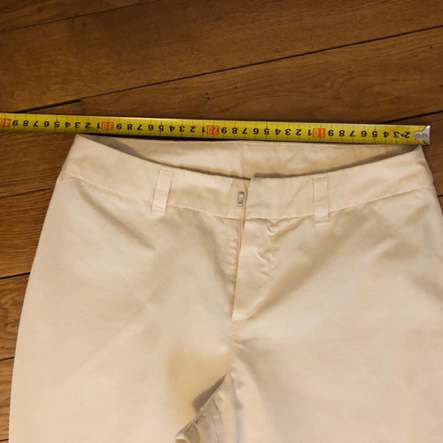 Ferre beige pants XS with embroidered cutout lace