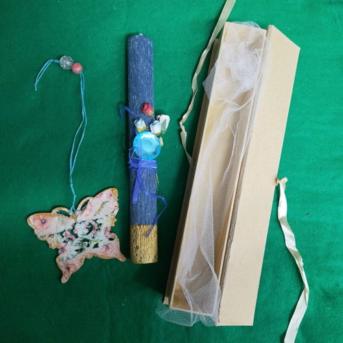 Aromatic Easter Candle in Gift Box with Handmade Butterfly new