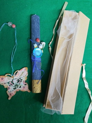 Aromatic Easter Candle in Gift Box with Handmade Butterfly new