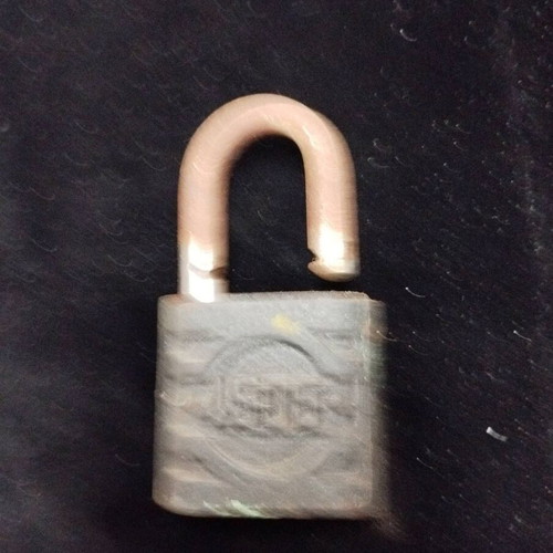 Old padlock used without key for collectors