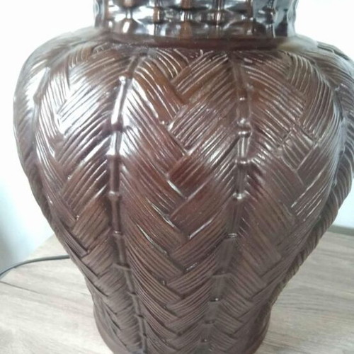 Table lamp like new, dark brown, 65 cm height