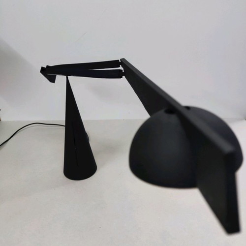 Italiana Luce Tabla desk lamp black, plastic and metal