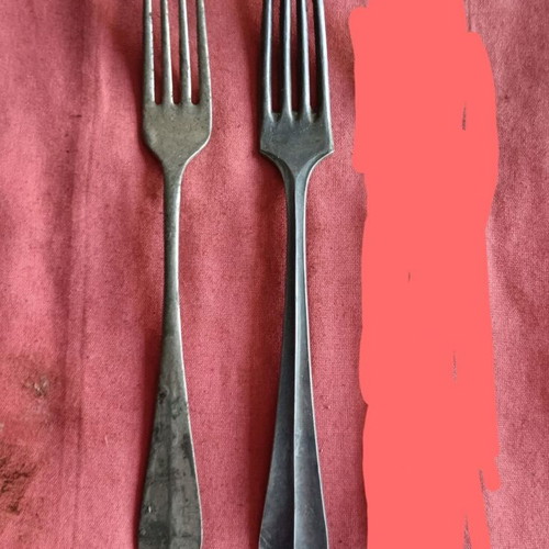 Set of 5 German military forks WWII used