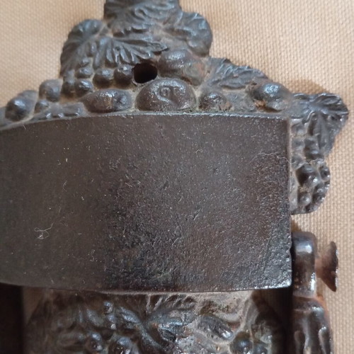 Old iron door knocker like new, 22x12 cm, approx. 400g